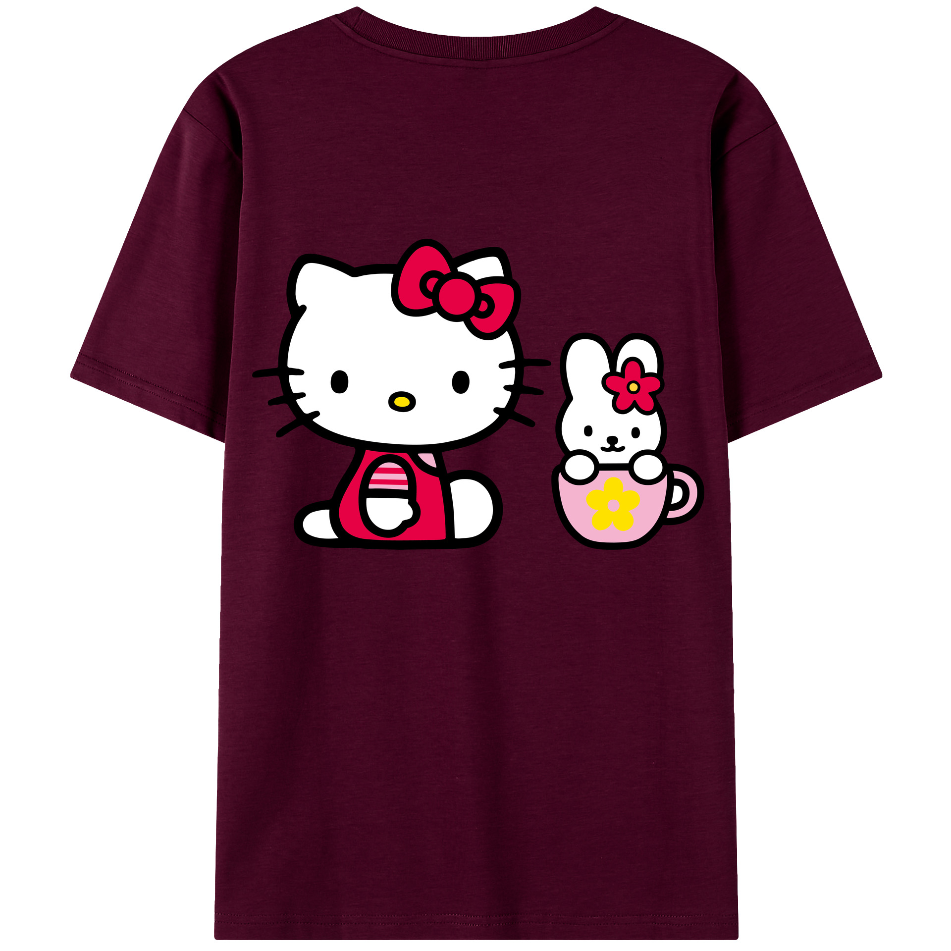 （画像用） Hello Kitty ハローキティ レディース半袖Tシャツ(バックプリント)